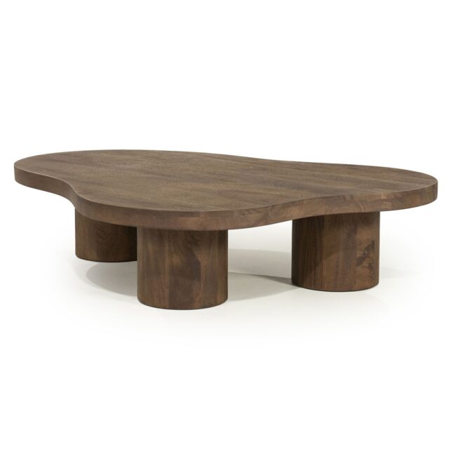 Eleonora salontafel Charlie 130x100x30 cm mangohout lichtbruin