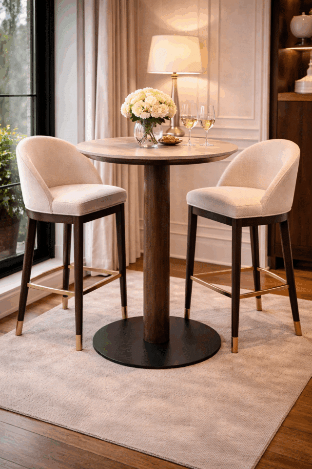 Richmond Interiors Bistrotafel Ritz 75 Cm Rond Travertin