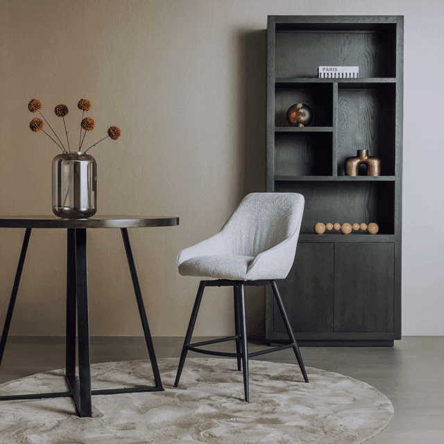 Tower Living bartafel Scala 100 cm rond olijfbruin mangohout