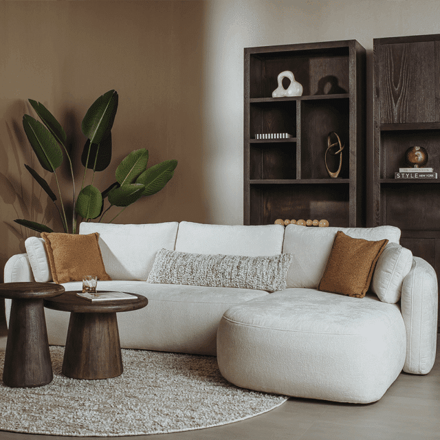 Tower Living bijzettafel Asti 40x40x55 cm rond mangohout bruin