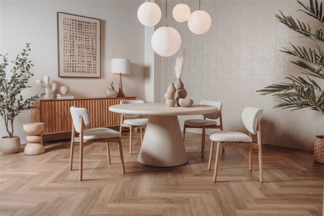 Tower Living eettafel Mello 150 cm rond beige