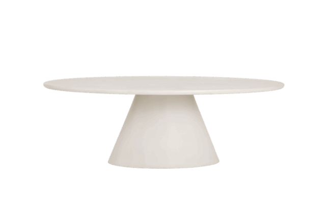 Tower Living eettafel Mello 220x110x77 cm ovaal wit