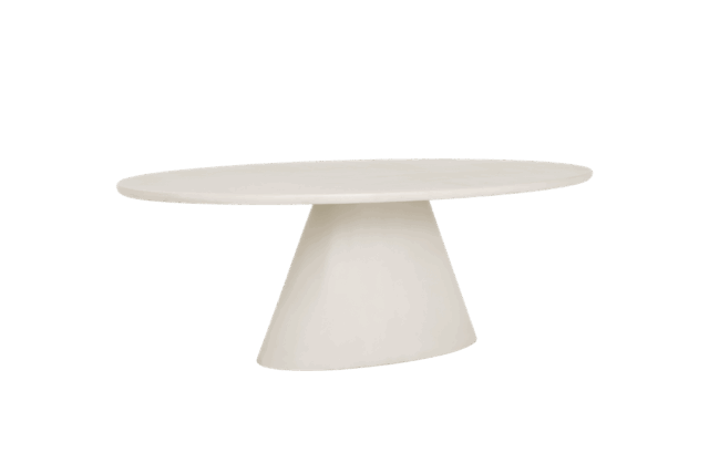 Tower Living eettafel Mello 240x120x77 cm ovaal wit