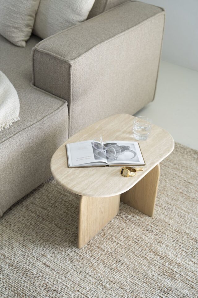 Eleonora bijzettafel Lova 60x38x40 cm eiken