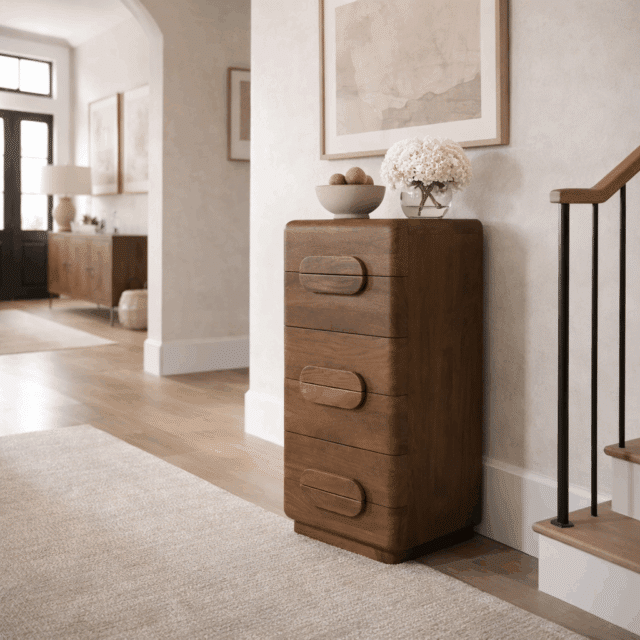 Eleonora ladekast Murphy 45x38x113 cm mangohout