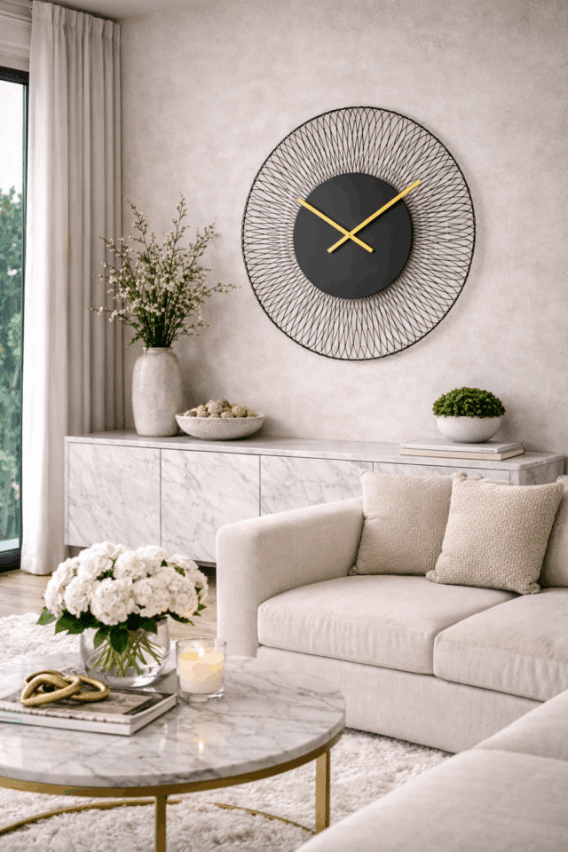 Richmond Interiors Klok 85 Cm Blunt Zwart