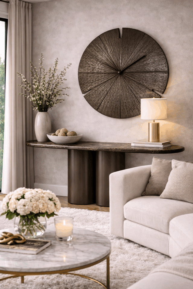 Richmond Interiors wandtafel Almudi 120x40x76 cm keramiek