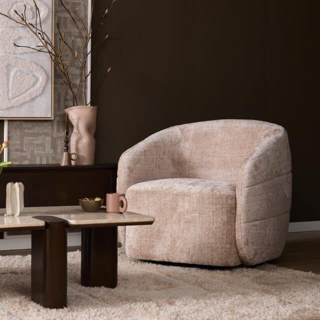 Starfurn Draaibare Fauteuil Yara Beige