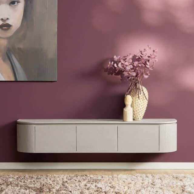 Starfurn tv meubel Excellent taupe 160x35x45 cm mangohout