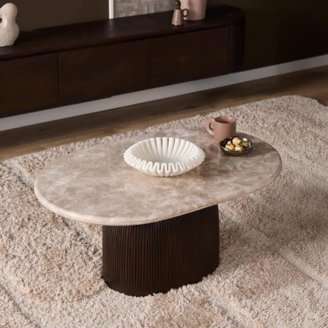 Starfurn Salontafel Noel Bruin Marmer 90 cm