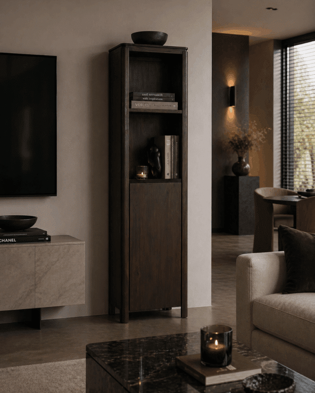Starfurn Boekenkast Dallas Bruin Mangohout 55 Cm