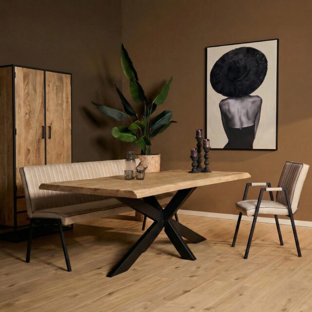 Starfurn Boomstamtafel Dakota Naturel Mangohout 200 cm