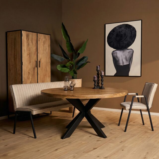 Starfurn Ronde eettafel Dakota Naturel Mangohout 140 cm