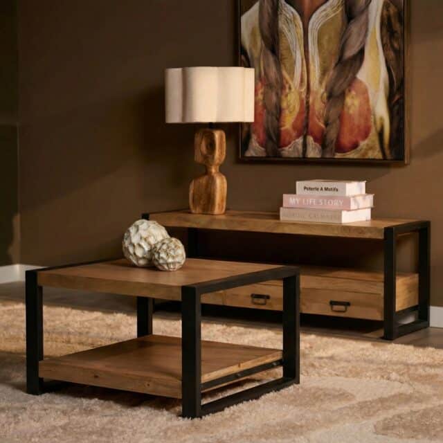 Starfurn Salontafel Britt Naturel Mangohout 80 cm
