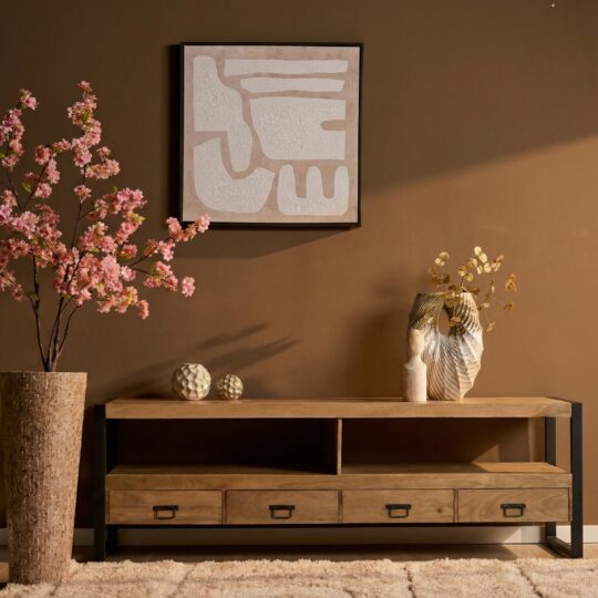 Starfurn Tv meubel Britt Naturel Mangohout 220 cm