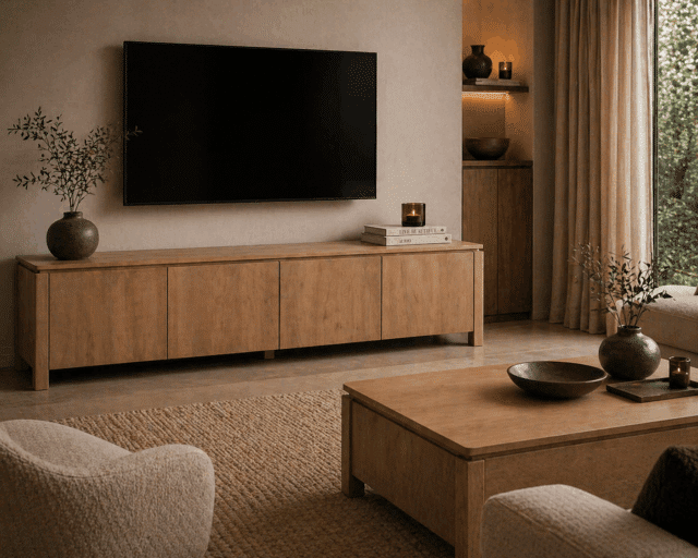 Starfurn Tv Meubel Dallas Naturel Mangohout 165 Cm