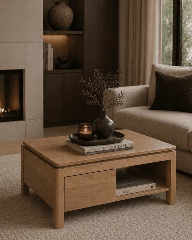 Starfurn Vierkante Salontafel Dallas Naturel Mangohout 80 cm