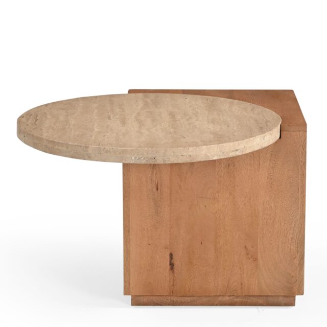 Starfurn Bijzettafel Numa Naturel Travertin 60 Cm