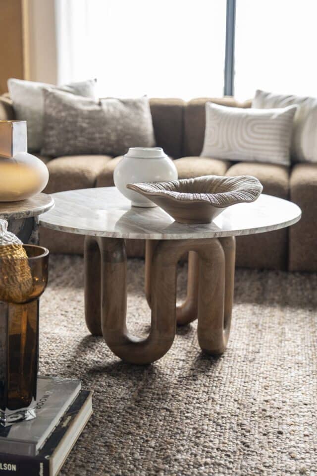 By-Boo salontafel LoopStone 80x80x42 cm marmer