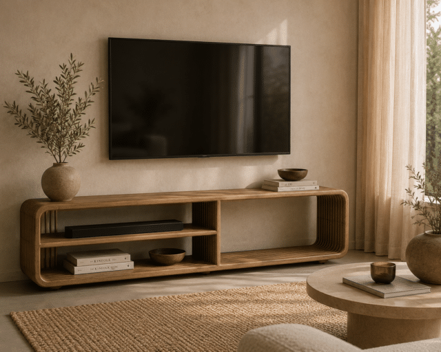 By-Boo tv meubel Rigato 200x30x45 cm mangohout