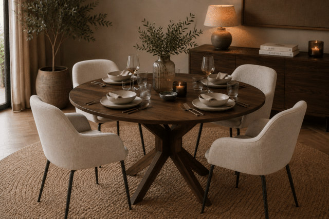 Nijwie Mysons Eetkamertafel 130 Acacia Marron Brown 8211 Gemini Table Collection