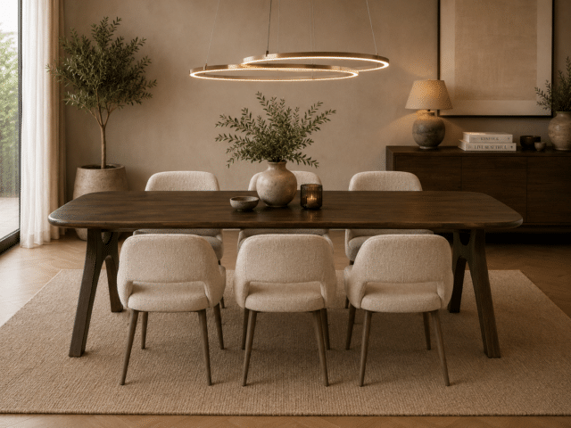 Nijwie MySons Eetkamertafel 220, langwerpig met ronde hoeken, Mango Espresso Brown - Addo Table Collection