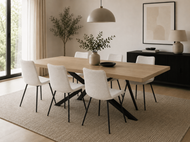 SHOWMODEL eetkamerstoelen set van 6 Grant naturel