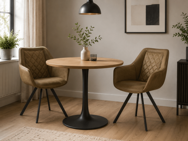 SHOWMODEL eetkamerstoelen set van 2 Jane met arm groen