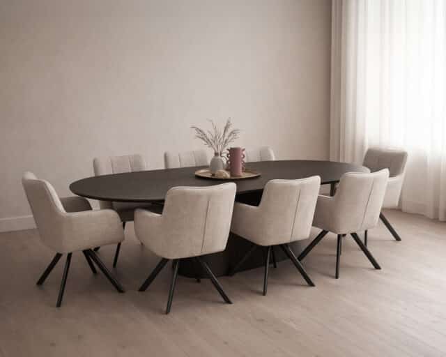Livingfurn eettafel Novero Espresso 280cm