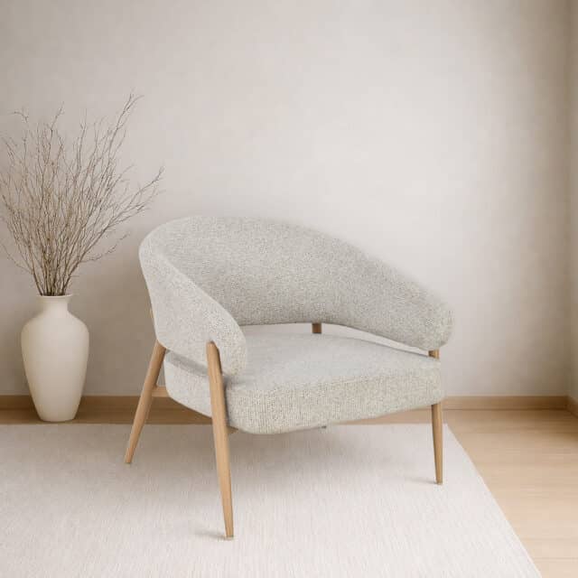 Livingfurn fauteuil Dilan Hush Oak met arm beige