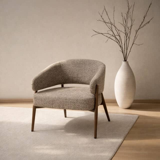Livingfurn fauteuil Dilan Hush met arm walnut